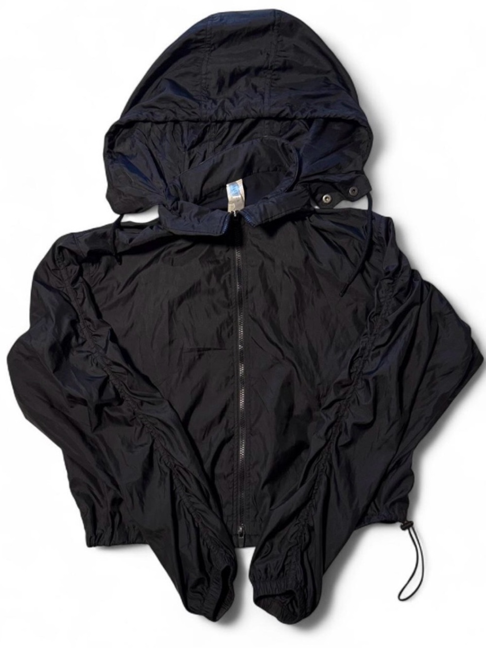 Fabletics Black Hooded Jacket with Full Zip